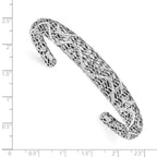 Sterling Silver Polished D/C Bangle