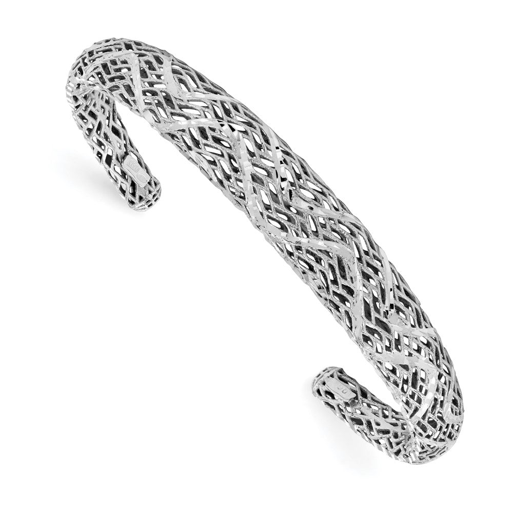 Sterling Silver Polished D/C Bangle
