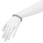 Sterling Silver RH-plated Fancy Link Bracelet