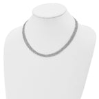 Sterling Silver Seven Strand Beaded Necklace