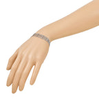 Sterling Silver RH-plated Seven Strand Beaded Bracelet