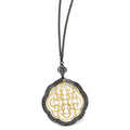 Sterling Silver/Ruthenium/Gold-tone 14k Flash Necklace