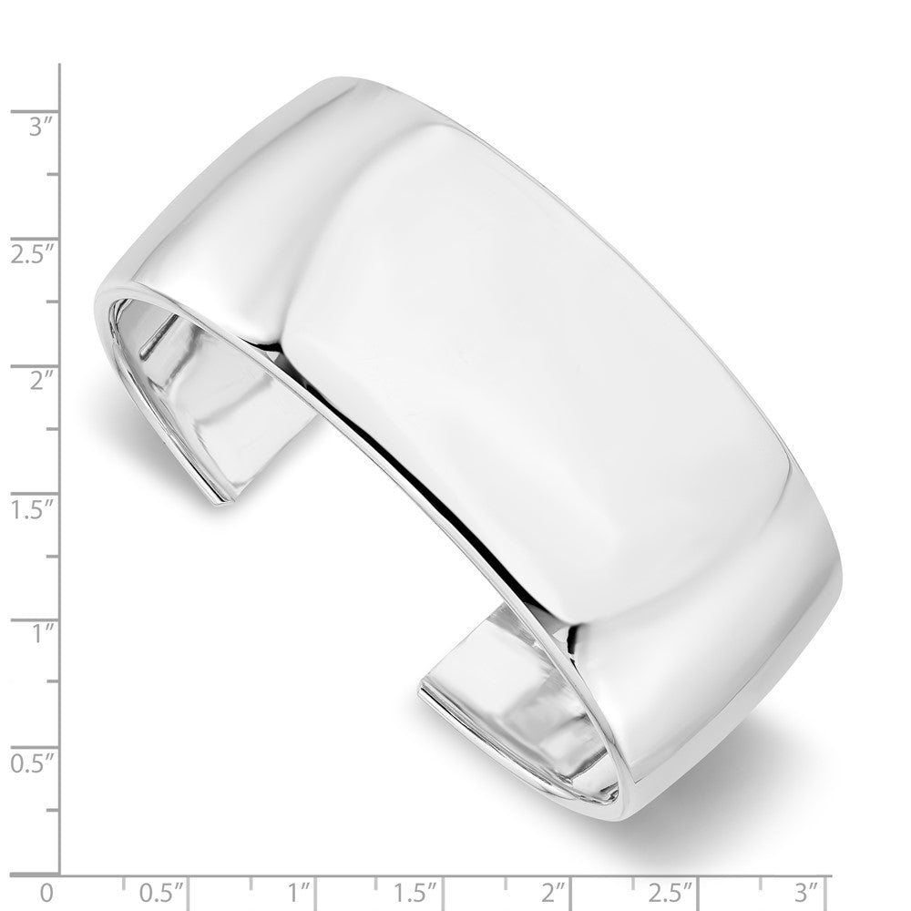 Sterling Silver RH-plated Polished Slip-on Bangle