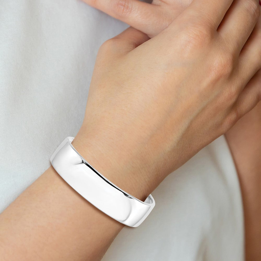 Sterling Silver RH-plated Polished Slip-on Bangle