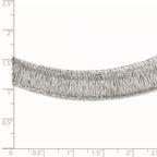 Sterling Silver Polished and Textured Graduated Neck Collar