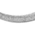 Sterling Silver Polished and Textured Graduated Neck Collar