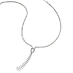 Sterling Silver RH-plat Polish Fancy Knot w/2in ext. Necklace