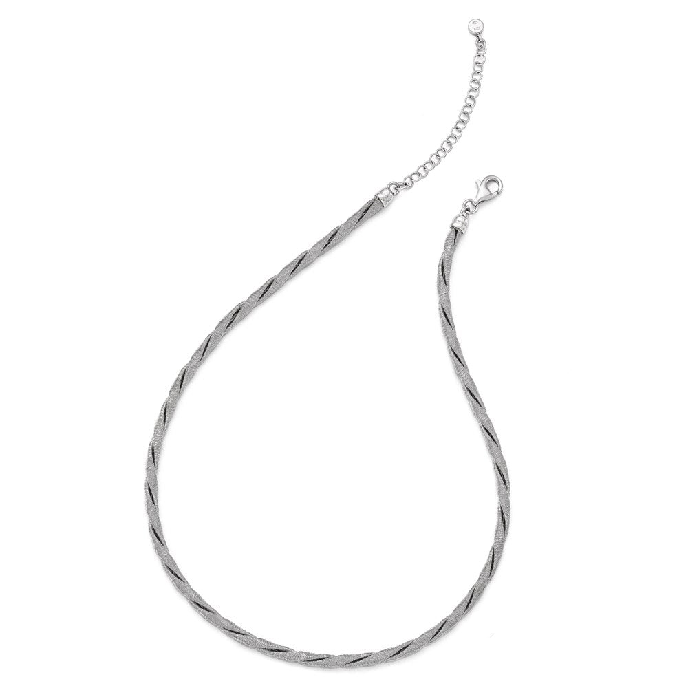 Sterling Silver Textured w/ Extender Necklace