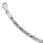 Sterling Silver Textured w/2in Extender Bracelet