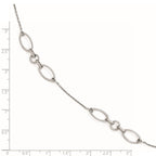 Sterling Silver Rhodium-plated Link 9 inch Plus 0.5 inch Extender - Total 9.5 inch Anklet