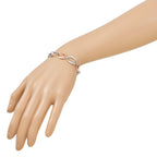 Sterling Silver Rose-plated w/1in ext. Link Bracelet