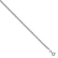 Sterling Silver Rhodium-plated Beaded Plus Extender - Total Anklet