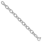 Sterling Silver RH-plated Woven Link Bracelet