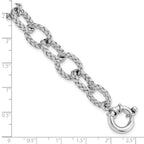 Sterling Silver RH-plated Woven Link Bracelet