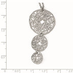 Sterling Silver Textured w/1.5in ext. Necklace