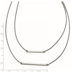Sterling Silver Double 1.4 mm Strand with 2in ext. Necklace