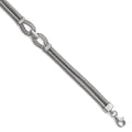 Sterling Silver Rhodium-plated CZ with 1.5in ext. Bracelet