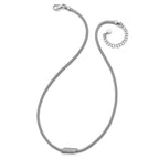 Sterling Silver Rhodium-plated CZ with 2in ext. Necklace