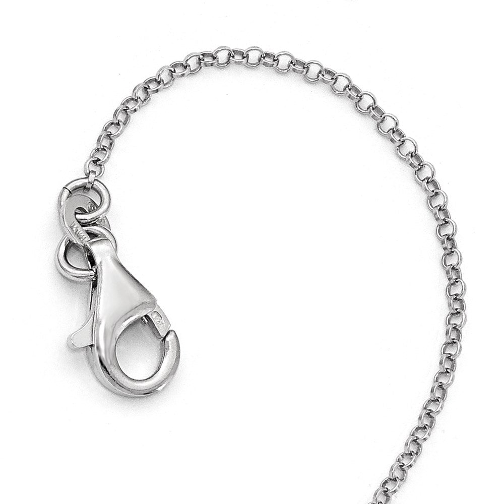 Sterling Silver Brushed Flower Necklace