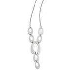 Sterling Silver Brushed w/ 1.5in ext. Necklace
