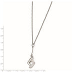 Sterling Silver Polished w/1in ext. Necklace