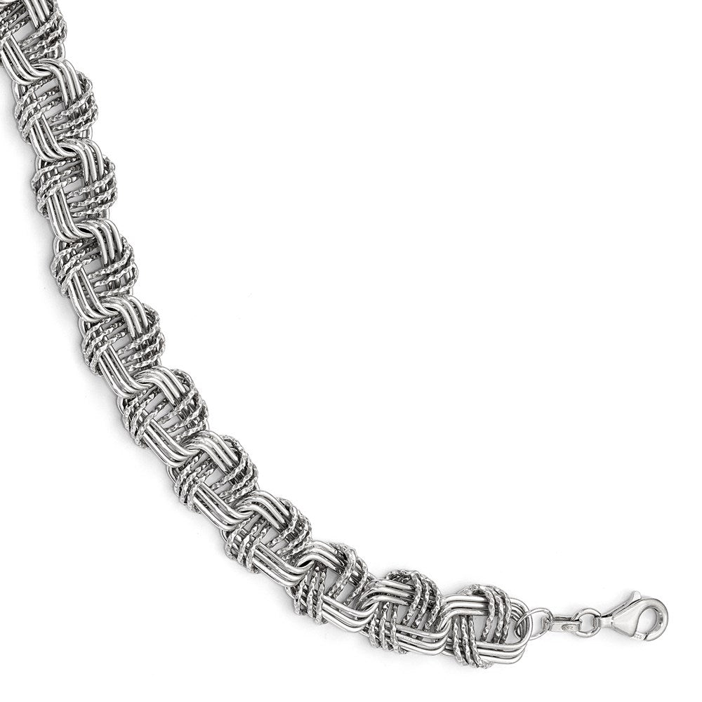 Sterling Silver Polished & DC Bracelet