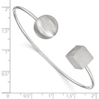 Sterling Silver Rhodium-plated Radiant Essence Satin Bangle