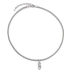 Sterling Silver CZ w/2in ext. Necklace