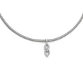 Sterling Silver CZ w/2in ext. Necklace
