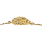 Sterling Silver Gold-plated Leaf w/1.5in ext. Necklace