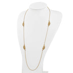 Sterling Silver Gold-plated Leaf w/1.5in ext. Necklace