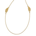 Sterling Silver Gold-plated Leaf w/1.5in ext. Necklace