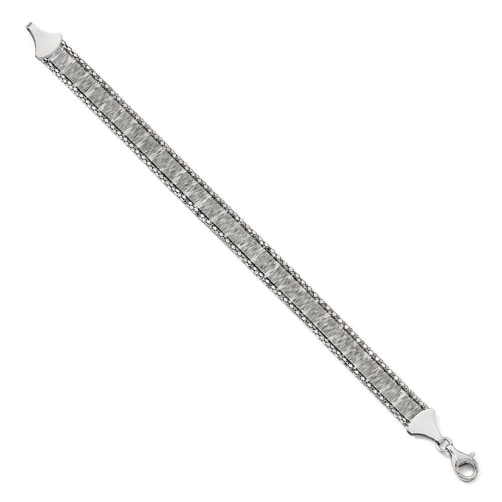 Sterling Silver Rhodium-plated Bracelet