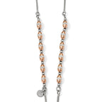 Sterling Silver Rose Gold-plated D/C Adjustable Necklace