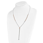 Sterling Silver Rose Gold-plated D/C Adjustable Necklace