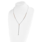 Sterling Silver Rose Gold-plated D/C Adjustable Necklace