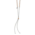 Sterling Silver Rose Gold-plated D/C Adjustable Necklace
