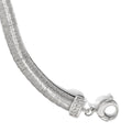 Sterling Silver Rhodium-plated CZ with 1in ext. Bracelet