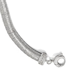Sterling Silver Rhodium-plated CZ with 1in ext. Bracelet