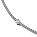 Sterling Silver Polished CZ Necklace