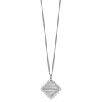 Sterling Silver Rhodium-plated CZ Necklace
