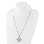 Sterling Silver Rhodium-plated CZ Necklace