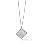Sterling Silver Rhodium-plated CZ Necklace