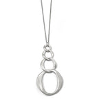 Sterling Silver Rhodium-plated w/ 1in ext. Necklace