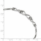 Sterling Silver Rhodium-plated Infinity Plus Extender - Total Anklet