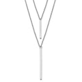 Sterling Silver RH-plated Two Strand w/2in ext. Necklace