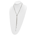 Sterling Silver Polished Multi-strand Bead Dangle Knot Necklace