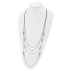 Sterling Silver Polished Filigree Multi-strand Fancy Necklace