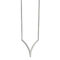 Sterling Silver Polished Textured with 2in ext. Necklace