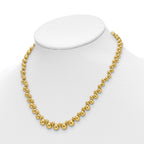 Sterling Silver Gold-plated w/2 in ext. Beaded Necklace